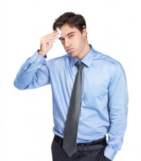 exhausted man